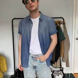 Club Monaco Short Sleeve Button Down